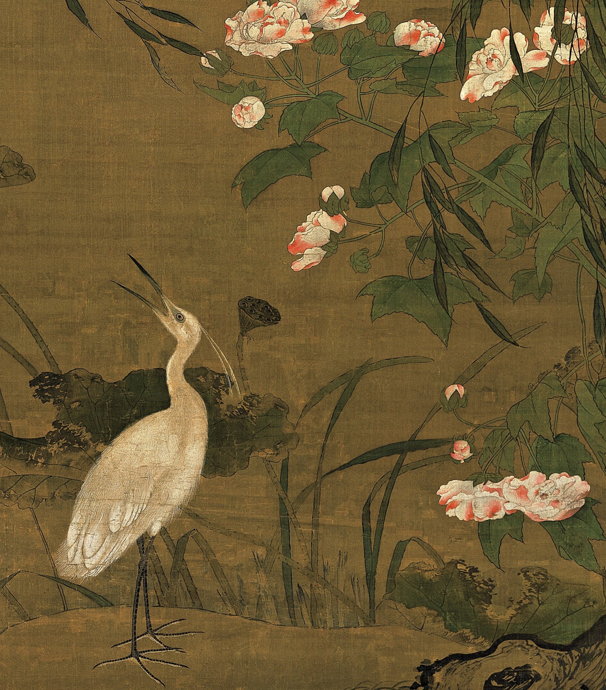 秋鹭芙蓉图